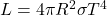 L=4 \pi R^2 \sigma T^4