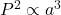 P^2 \propto a^3