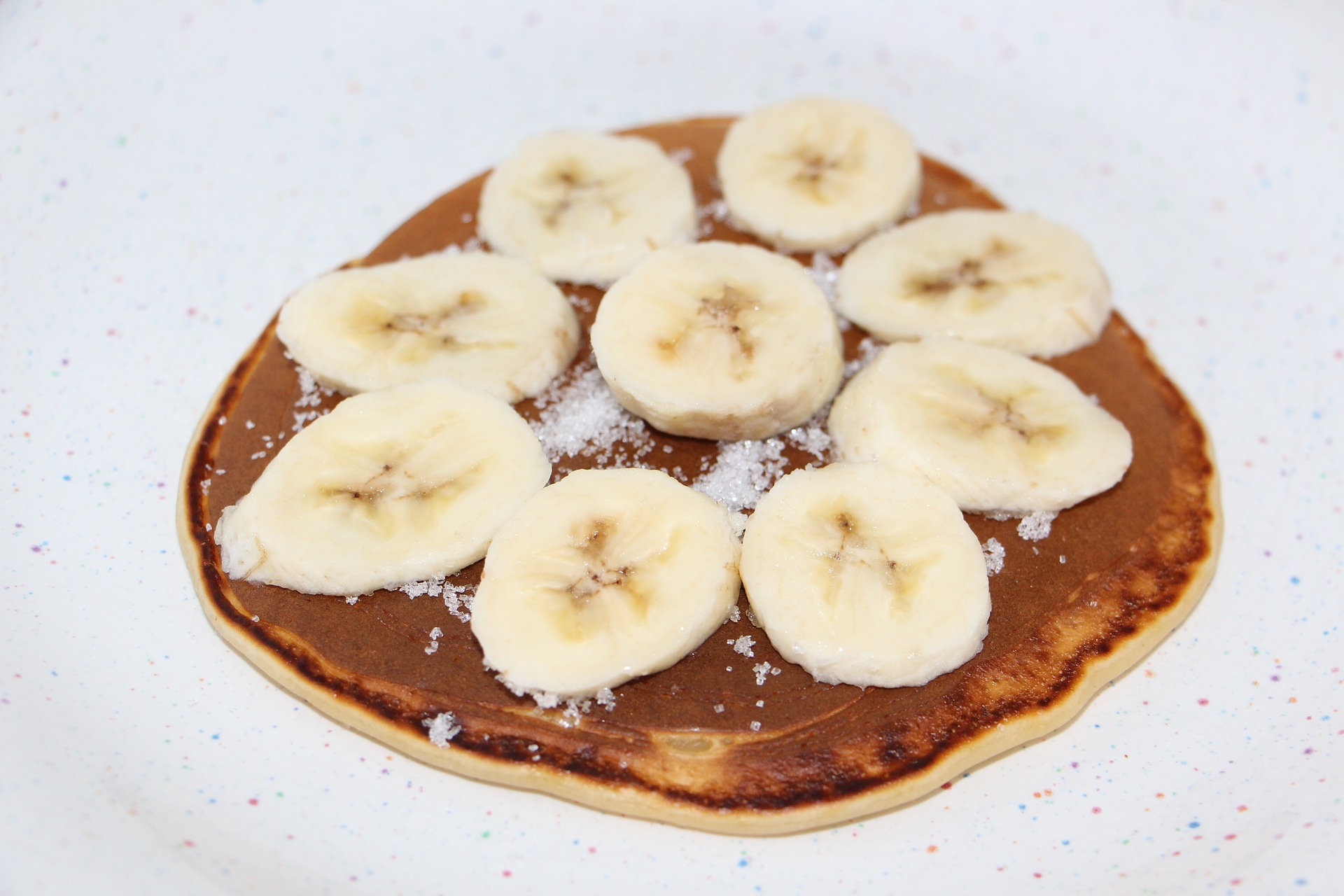 Pfannkuchen mit Nutella und Banane