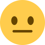 emoji - not smiling but not frowning