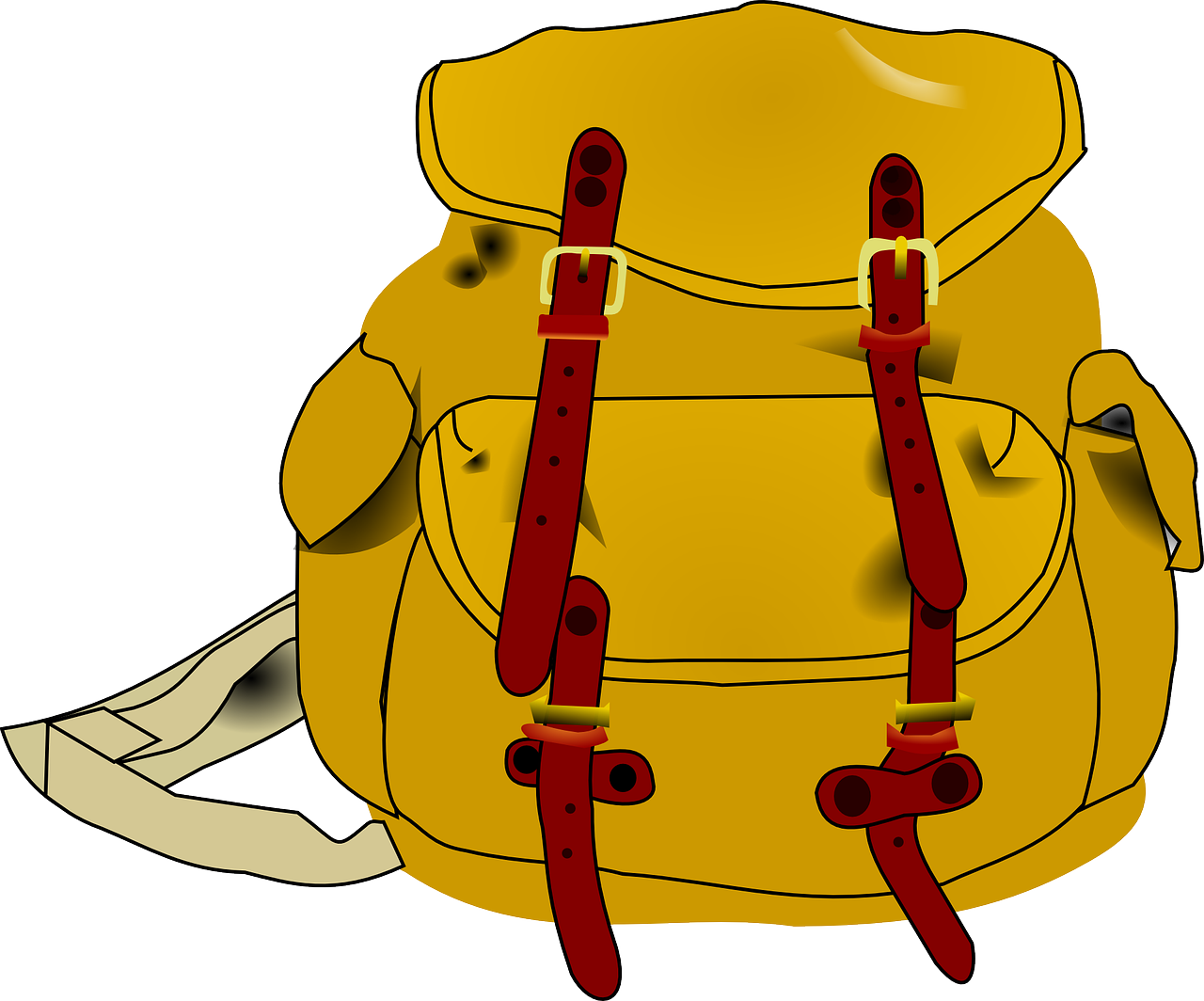yellow backpack