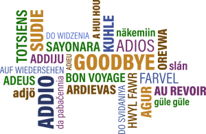 word map of goodbye in different languages