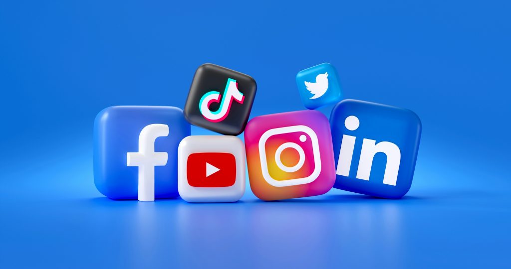 Logos for various social media platforms