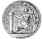 Profile of Pythagoras on ancient coin