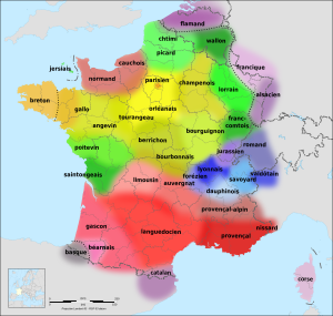 Carte des langues régionales de France