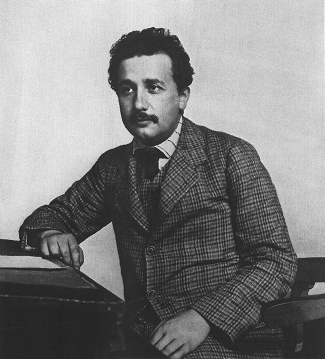 Photograph of Albert Einstein.